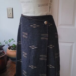 Lauren Ralph Lauren Vintage Wool Western Saddle Blanket Wrap Skirt 16W
